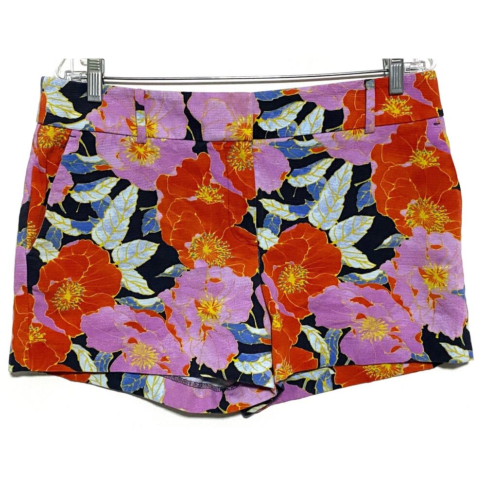 Loft Riviera Short Floral Hibiscus Shorts 8 Summer Tropical Vacation Hawaiian